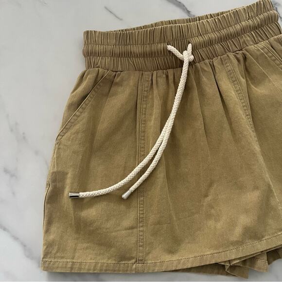 Bohme Brenna mini Skort khaki Sz Small resort wear outdoor hiking boho festival - Picture 6 of 9